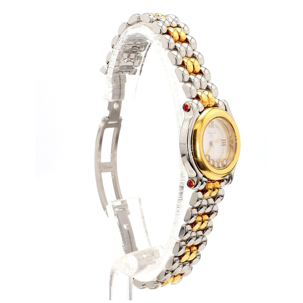 Chopard Happy Sport 8246 Two-Tone Floating Diamond and Ruby 1990 Vintage Watch