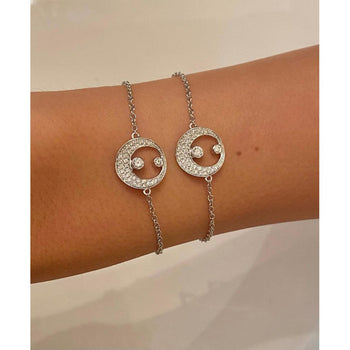 Crescent Moon and Star Diamond Bracelet in 18k White Gold – Assay Jewelers