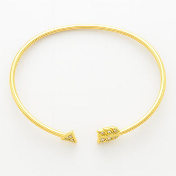 Diamond Arrow Cuff Bangle Bracelet 14K Gold – Assay Jewelers