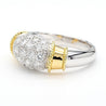 Diamond Platinum & 18K Gold Two Tone Pave Band Ring