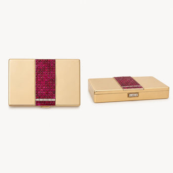 French Art Deco 20 Carat Gold Burma Ruby & Diamond Invisible Set 18K Gold Hinged Box – Assay Jewelers
