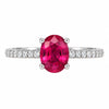 GIA 1.25 Carat Burma Ruby & Pave Diamond 18K White Gold Ring