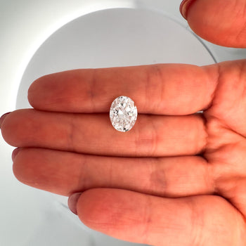 GIA 4.02 Carat Oval Cut Diamond E/VS2 Three Stone Half Moon Sidestone Ring – Assay Jewelers