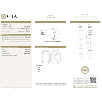 GIA 6.16 Carat Emerald Cut Diamond and Trapezoid Three Stone Engagement Ring – Assay Jewelers