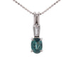 GIA Certified 0.86 Carat Brazilian Alexandrite & Diamond Platinum Drop Necklace