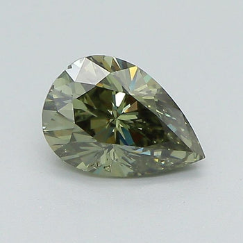 GIA Certified 1 Carat Pear Chameleon Diamond Fancy Green SI1 Natural Loose Stone – Assay Jewelers