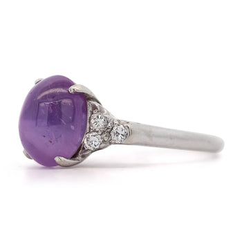 GIA Certified 10 Carat No Heat Pink Star Sapphire White Gold Cocktail Ring – Assay Jewelers