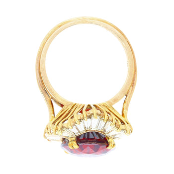 GIA Certified 10.40 Carat Red Zircon & Diamond Ballerina Cocktail Ring – Assay Jewelers