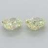 GIA Certified 10.52 Carat Fancy Light Yellow Radiant Cut Diamond Pair Loose