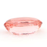 GIA Certified 176 Carat Oval Orangy Pink Morganite Bezel Pendant Necklace