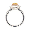 GIA Certified 1.01 Carat Round Cut Fancy Yellow Diamond Ring