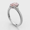 GIA Certified 1.10 Carat Fancy Light Pink Diamond Three Stone Ring