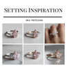 GIA Certified 1.10 Carat Fancy Light Pink Diamond Three Stone Ring