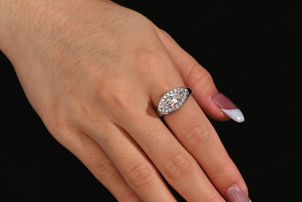 GIA Certified 1.5 Carat Marquise Cut Diamond Men's Pinky Ring