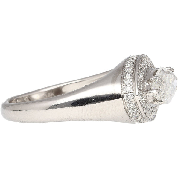 GIA Certified 1.5 Carat Marquise Cut Diamond Men's Pinky Ring