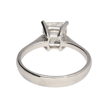 Diamante taglio princess certificato GIA da 1,64 carati in montatura Tiffany in oro bianco 18K Ring – Assay Jewelers