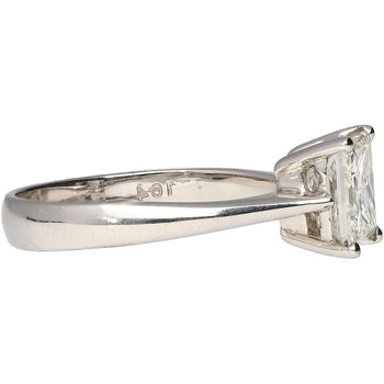 Diamante taglio princess certificato GIA da 1,64 carati in montatura Tiffany in oro bianco 18K Ring – Assay Jewelers