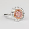 GIA Certified 1.69 Carat Radiant Cut Fancy Brownish Pink Diamond Engagement Ring