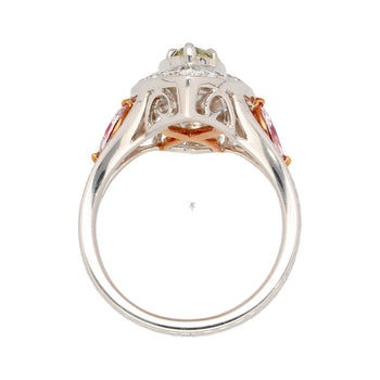 Ring certificato GIA con diamante taglio marquise da 1.92 carat, marrone verdastro giallo – Assay Jewelers