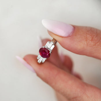 GIA Certified 2 Carat Pigeon Blood Burma Ruby Platinum Ring – Assay Jewelers