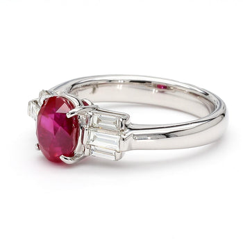 GIA Certified 2 Carat Pigeon Blood Burma Ruby Platinum Ring – Assay Jewelers