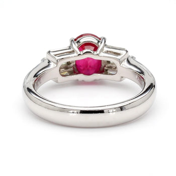 GIA Certified 2 Carat Pigeon Blood Burma Ruby Platinum Ring – Assay Jewelers