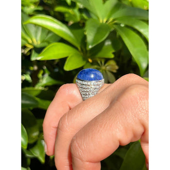 GIA Certified 26 Carat Cabochon-Cut Blue Sapphire Cocktail Ring – Assay Jewelers