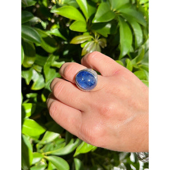 GIA Certified 26 Carat Cabochon-Cut Blue Sapphire Cocktail Ring – Assay Jewelers
