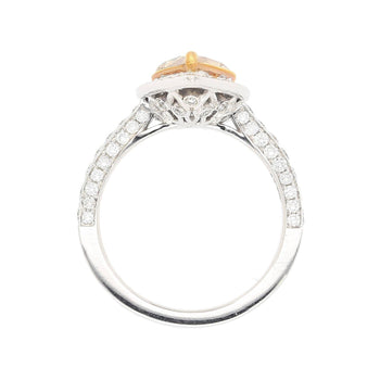 GIA Certified 2.53 Carat Pear Cut Brown Diamond Halo Pave Engagement Ring – Assay Jewelers