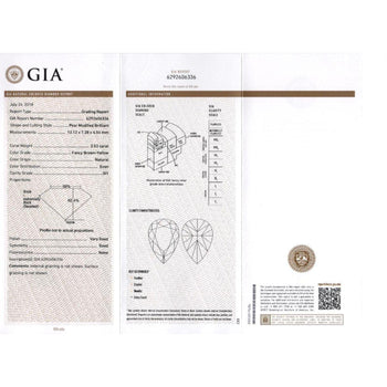 GIA Certified 2.53 Carat Pear Cut Brown Diamond Halo Pave Engagement Ring – Assay Jewelers