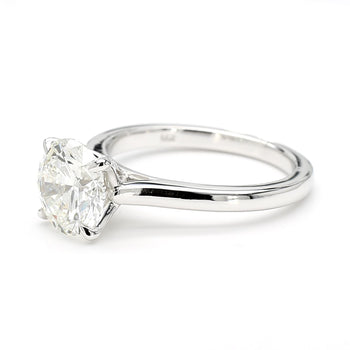 GIA Certified 2.56 Carat Round Cut Diamond Cathedral Solitaire Ring – Assay Jewelers