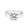 GIA Certified 2.56 Carat Round Cut Diamond Cathedral Solitaire Ring