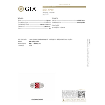 GIA Certified 3 Carat No Heat Red Spinel & Diamond Cocktail Platinum Ring – Assay Jewelers