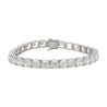 GIA Certified 31 Carat Cushion Lab Diamond Tennis Bracelet 18K White Gold