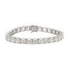 GIA Certified 31 Carat Cushion Lab Diamond Tennis Bracelet 18K White Gold