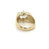 GIA Certified 3.5 Carat Lab Diamond Oval Cut Solitaire Mens Ring in 14K Yellow Gold