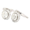 GIA Certified 3.7 Carat TW Natural Diamond Latch Back Dangle-Drop Earrings in 18K
