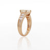 GIA Certified 3.86 Carat Yellow Diamond East West Ring 18K Gold