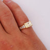 GIA Certified 3.86 Carat Yellow Diamond East West Ring 18K Gold