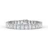 GIA Certified 46 Carat Radiant Cut Lab Grown Diamond Tennis Bracelet