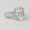 GIA Certified 5.09 Carat D Color VVS2 Clarity Emerald Cut Diamond 18K Ring