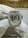 GIA Certified 5.09 Carat D Color VVS2 Clarity Emerald Cut Diamond 18K Ring