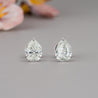 GIA Certified 6.76 Carat Pear Cut Diamond Stud Earrings