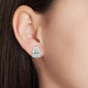 GIA Certified 6.76 Carat Pear Cut Diamond Stud Earrings