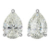 GIA Certified 6.76 Carat Pear Cut Diamond Stud Earrings