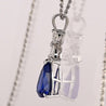 GIA Certified 6.82 Carat Pear Cut No Heat Blue Sapphire Drop Pendant Necklace