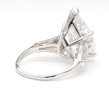 GIA Certified 7.03 Carat Pear Cut F/SI2 Diamond Platinum 3 Stone Ring – Assay Jewelers