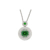 GIA-zertifizierte 8,58 Karat Demantoid Pendant Halskette in 18K Weißgold