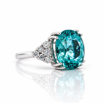 GIA Certified 9.48 Carat Paraiba Tourmaline Diamond Cluster Ring – Assay Jewelers