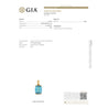 GIA Certified Cushion Cut Blue Topaz in 18K Gold Bezel Pendant Necklace